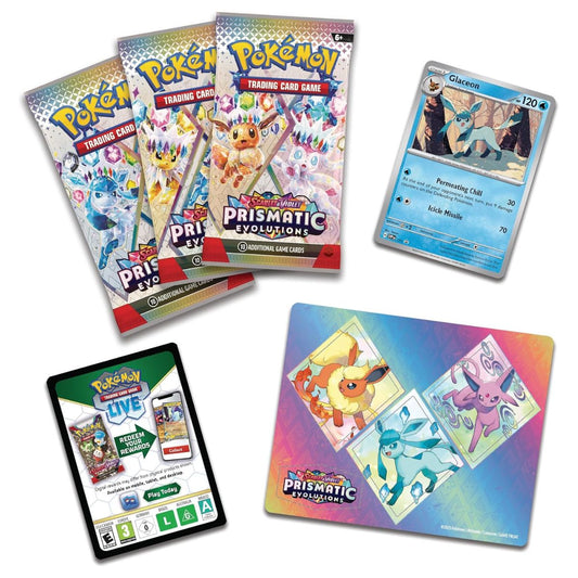 Pokemon Prismatic Evolutions: Tech Sticker Collection – Glaceon
