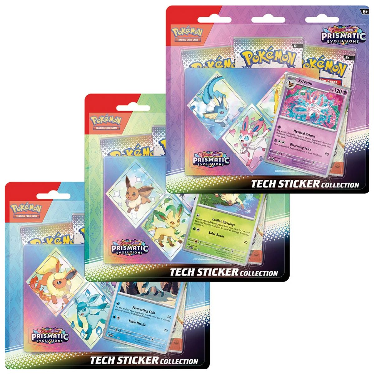Pokemon Prismatic Evolutions: Tech Sticker Collection – Full Set