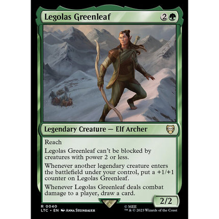 Legolas Greenleaf, a card from English Magic: The Gathering The Lord of the Rings: Tales of Middle-earth