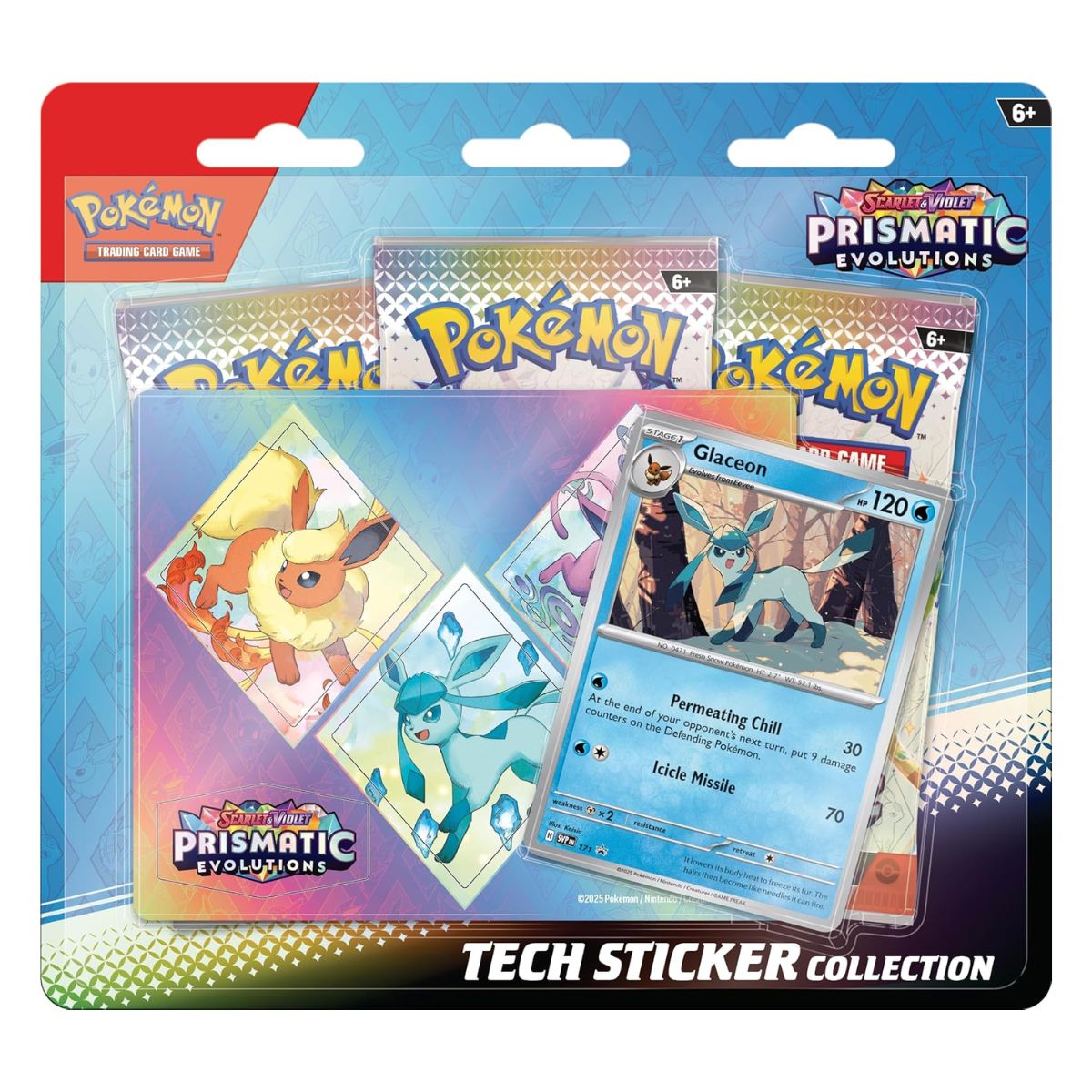 Pokemon Prismatic Evolutions: Tech Sticker Collection – Glaceon