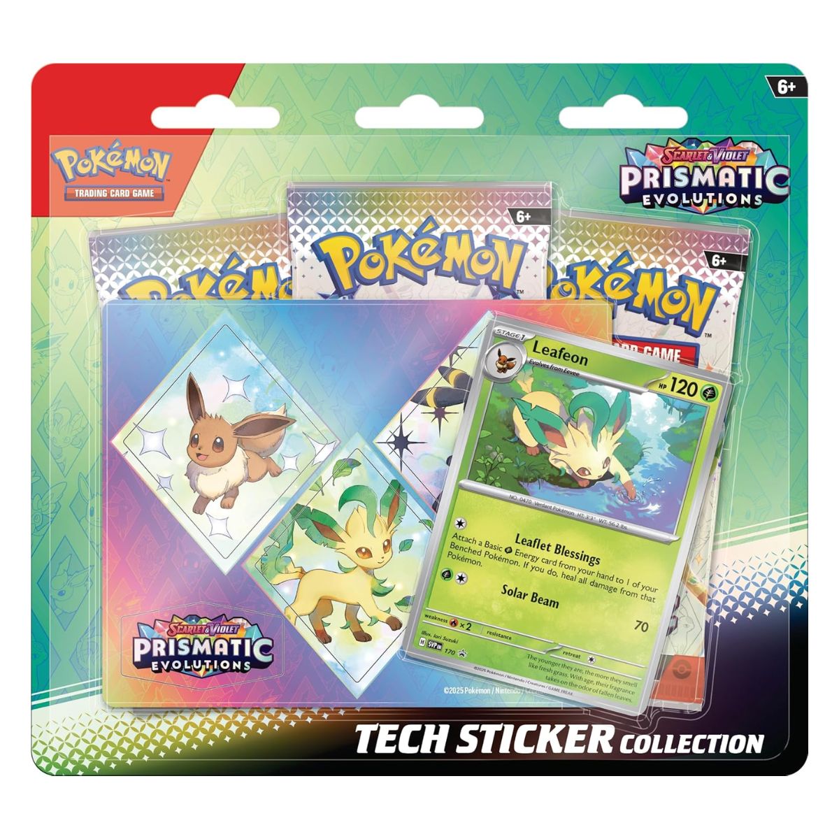 Pokemon Prismatic Evolutions: Tech Sticker Collection – Leafeon