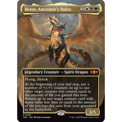 Betor, Ancestor's Voice, a card from English Magic: The Gathering Tarkir: Dragonstorm