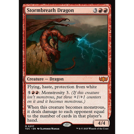 Stormbreath Dragon, a card from English Magic: The Gathering Tarkir: Dragonstorm