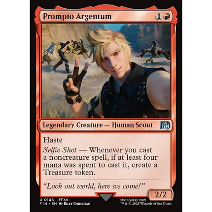 Prompto Argentum, a card from English Magic: The Gathering Final Fantasy