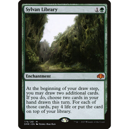 Sylvan Library, a card from English Magic: The Gathering Dominaria Remastered