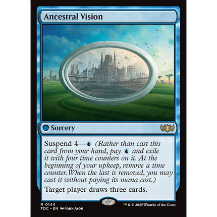 Ancestral Vision, a card from English Magic: The Gathering Tarkir: Dragonstorm