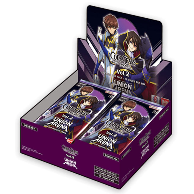 Code Geass Lelouch of the Rebellion Vol.2 [UEX03BT] - Union Arena English Version Booster Box  (16 Booster Packs)