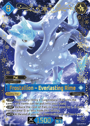 Frostallion – Everlasting Rime SSP EBP02-025, a chase card from English Palworld Card Game Legends Awaken