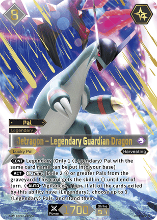 Jetragon – Legendary Guardian Dragon SSP EBP02-097, a chase card from English Palworld Card Game Legends Awaken