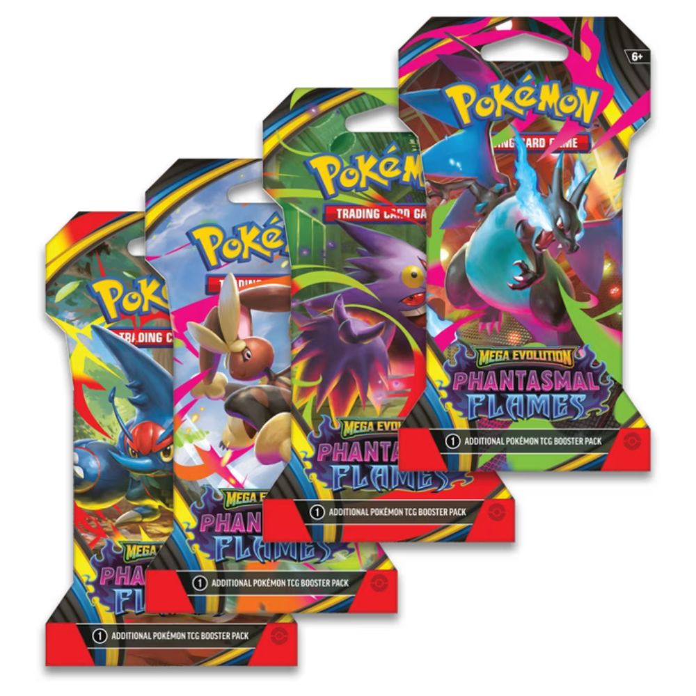 Pokemon Mega Evolution: Phantasmal Flames Sleeved Booster Pack - Art Set