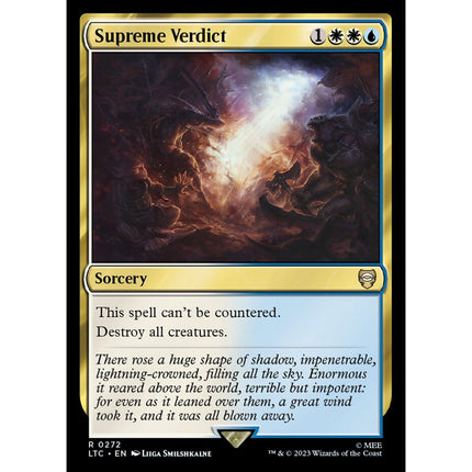 Supreme Verdict, a card from English Magic: The Gathering The Lord of the Rings: Tales of Middle-earth