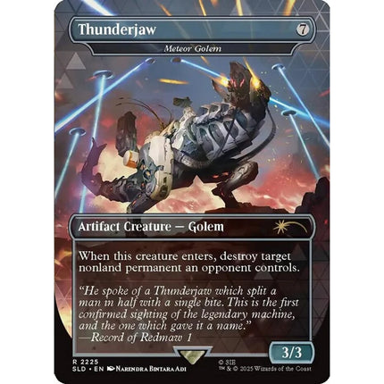 Thunderjaw (Meteor Golem) SLD 2225, a card from English Magic: The Gathering Secret Lair x Horizon Forbidden West