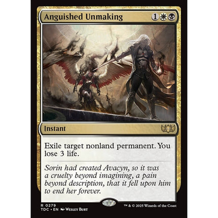 Anguished Unmaking, a card from English Magic: The Gathering Tarkir: Dragonstorm