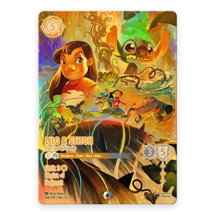 Lilo & Stitch – Fun-Loving Friends card from Disney Lorcana Attack of the Vine!