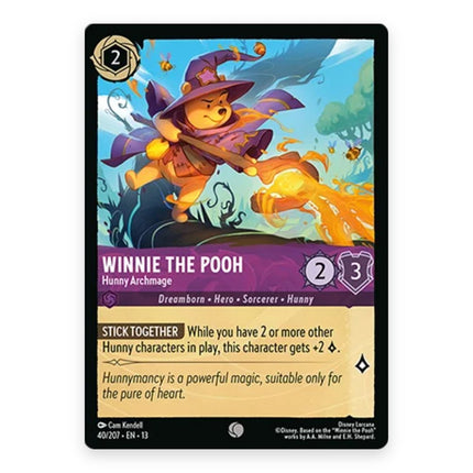 Winnie the Pooh – Hunny Archmage card from Disney Lorcana The Great Hunny Rescue