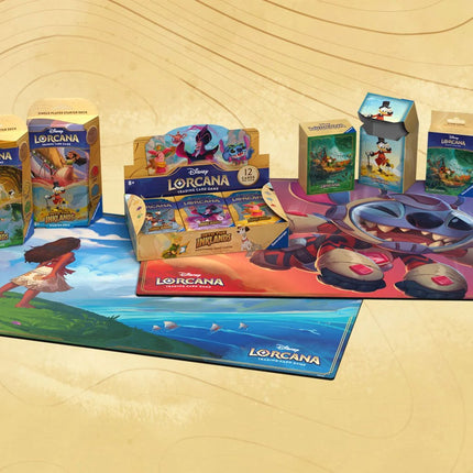 Disney Lorcana Into the Inklands product range including the booster box and packs