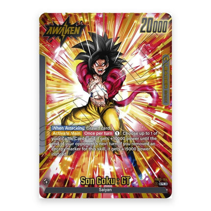 Son Goku: GT FB03-104 alternate art Leader card from Raging Roar