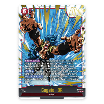Gogeta : BR SCR FB09-121, a chase card from English Dragon Ball Super Card Game Dual Evolution
