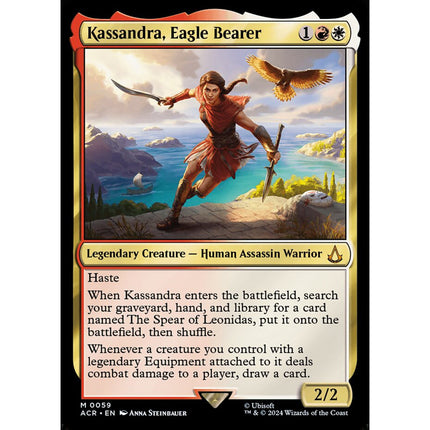 Kassandra, Eagle Bearer, a chase card from English Magic: The Gathering Assassin's Creed