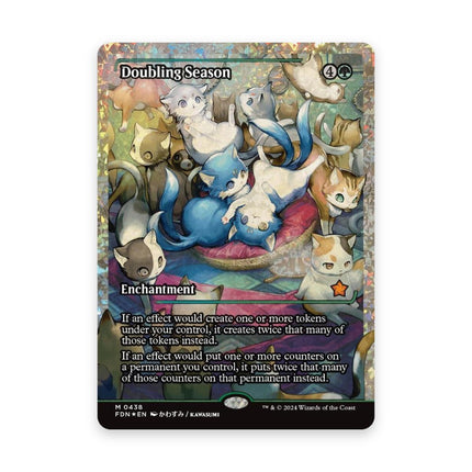 Doubling Season showcase fracture foil - Foundations card