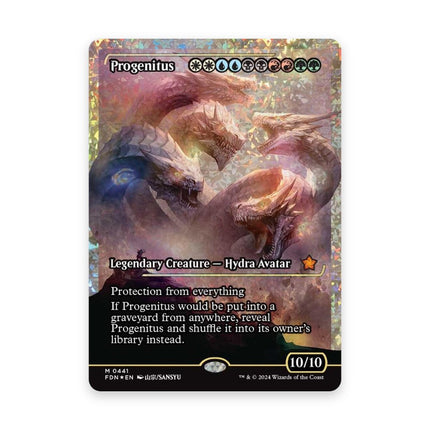 Progenitus showcase fracture foil - Foundations card