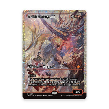 Twinflame Tyrant showcase fracture foil - Foundations card