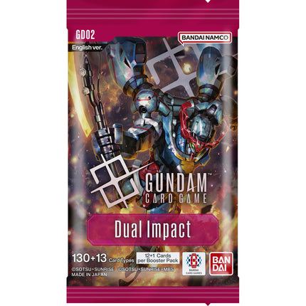 Gundam Card Game Dual Impact GD02 booster pack, sealed English pack