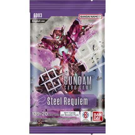 Gundam Card Game Steel Requiem GD03 booster pack, sealed English pack