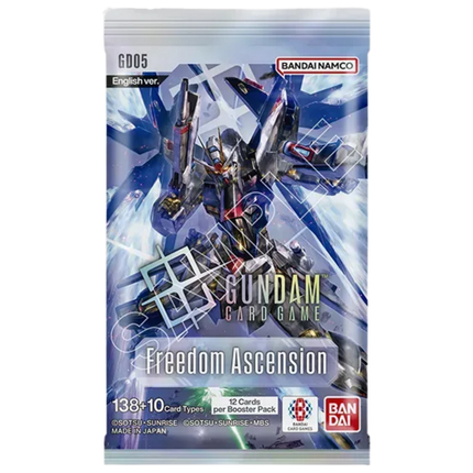 Gundam Card Game Freedom Ascension GD05 booster pack, sealed English pack