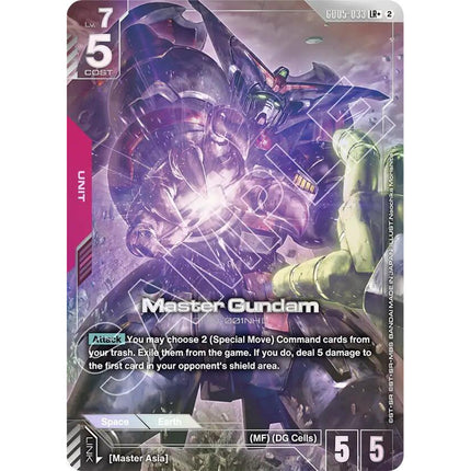 Master Gundam Legend Rare+ alternate art GD05-033, a chase card from English Gundam Card Game Freedom Ascension