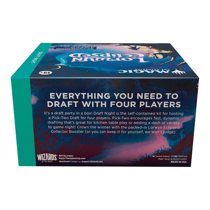 Magic: The Gathering Lorwyn Eclipsed Draft Night, back of sealed box