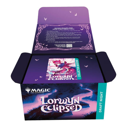 Magic: The Gathering Lorwyn Eclipsed Draft Night, opened box showing the contents inside