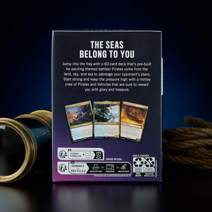 Magic: The Gathering Lorwyn Eclipsed Theme Deck Set of 2, back of the Pirates deck box
