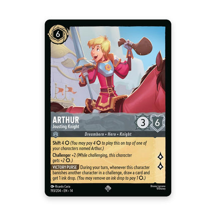 Arthur - Jousting Knight - Hyperia City card