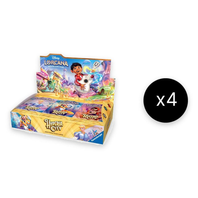 Disney Lorcana Hyperia City Booster Box case of 4 boxes