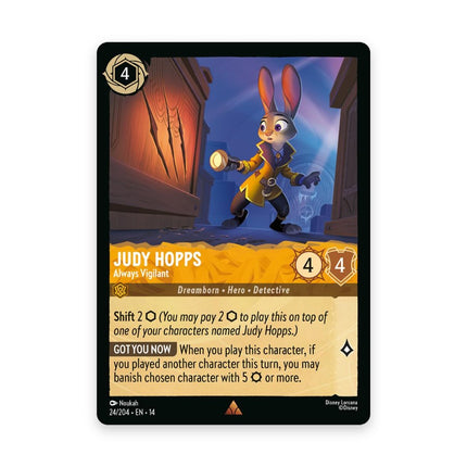 Judy Hopps - Always Vigilant - Hyperia City card