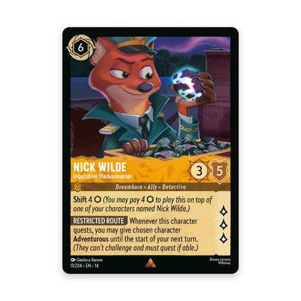 Nick Wilde - Inquisitive Harbormaster - Hyperia City card