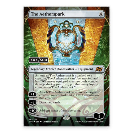 The Aetherspark (Bonus) Mythic DFT 376, a chase card from English Magic: The Gathering Aetherdrift