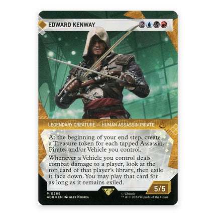 Edward Kenway (Bonus) Mythic ACR 269, a chase card from English Magic: The Gathering Assassin's Creed