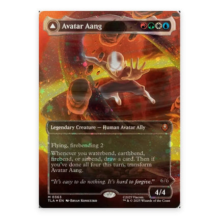 Avatar Aang (Bonus) Mythic TLA 363, a chase card from English Magic: The Gathering Avatar: The Last Airbender