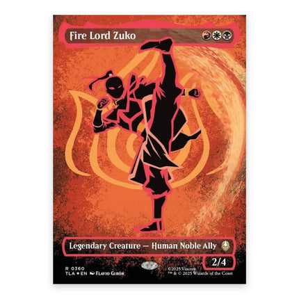 Fire Lord Zuko (Bonus) Rare TLA 360, a chase card from English Magic: The Gathering Avatar: The Last Airbender