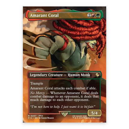 Amarant Coral Rare FIC 457, a chase card from English Magic: The Gathering Final Fantasy