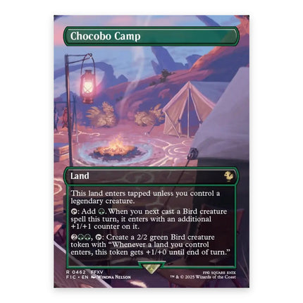 Chocobo Camp Rare FIC 462, a chase card from English Magic: The Gathering Final Fantasy