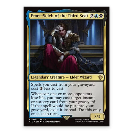 Emet-Selch of the Third Seat Rare FIC 81, a chase card from English Magic: The Gathering Final Fantasy
