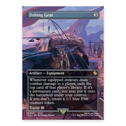 Fishing Gear Rare FIC 461, a chase card from English Magic: The Gathering Final Fantasy