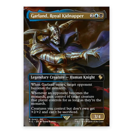 Garland, Royal Kidnapper Rare FIC 442, a chase card from English Magic: The Gathering Final Fantasy