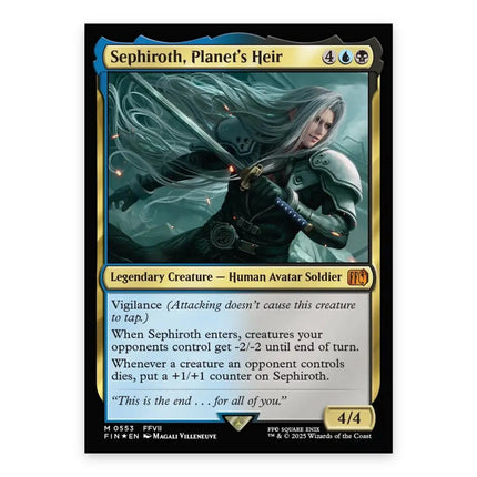 Sephiroth, Planet's Heir Mythic FIN 553, a chase card from English Magic: The Gathering Final Fantasy