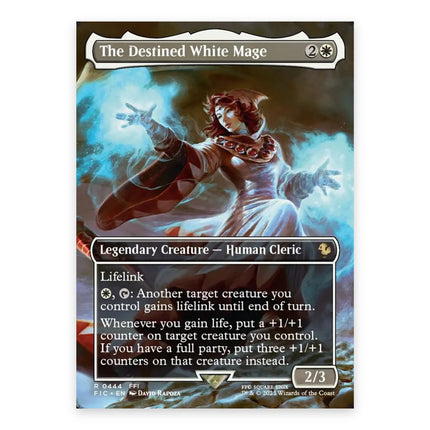 The Destined White Mage Rare FIC 444, a chase card from English Magic: The Gathering Final Fantasy
