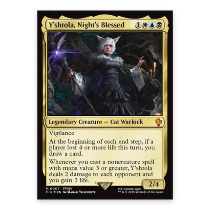 Y'shtola, Night's Blessed Mythic FIC 7, a chase card from English Magic: The Gathering Final Fantasy