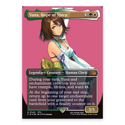 Yuna, Hope of Spira (Bonus) Mythic FIN 549, a chase card from English Magic: The Gathering Final Fantasy